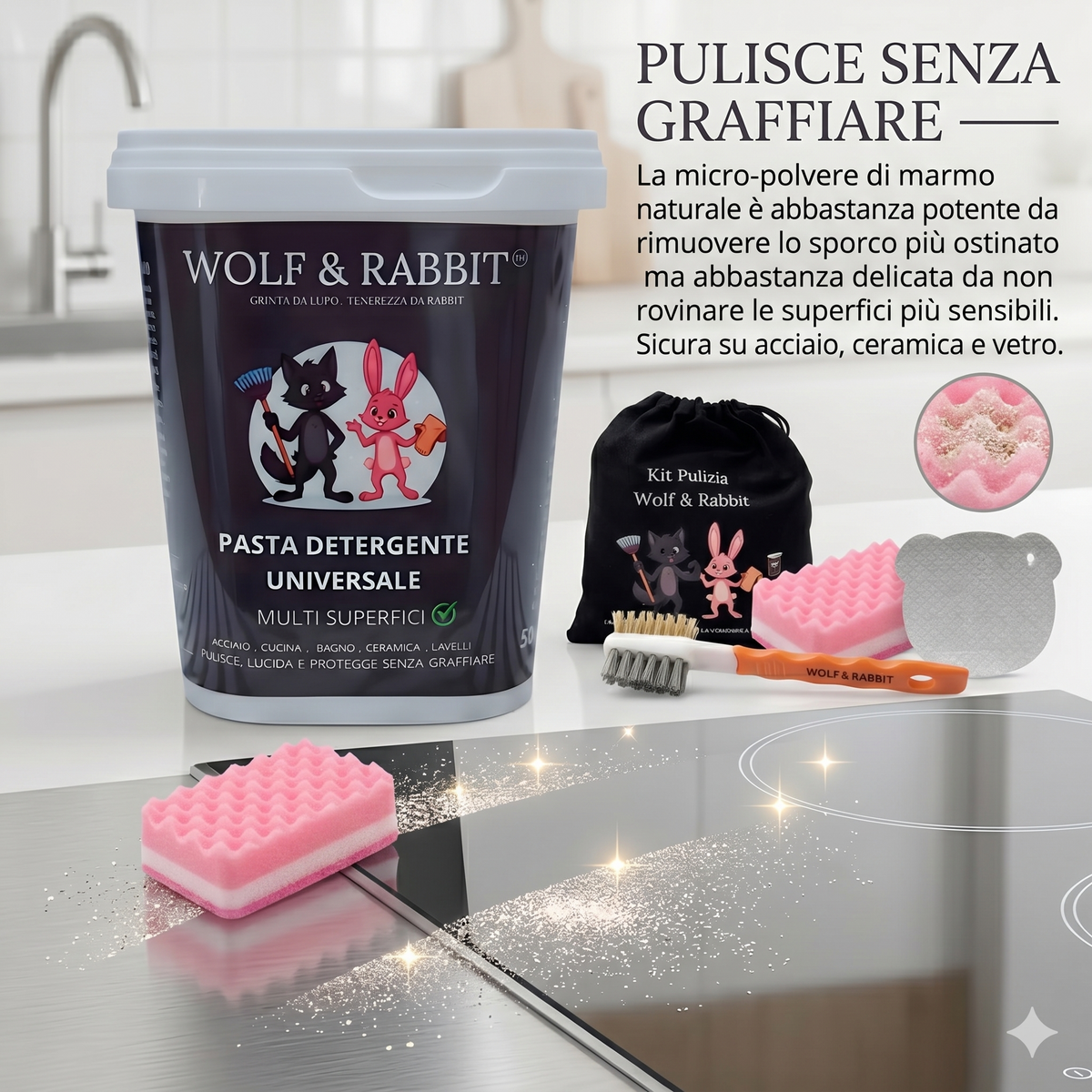 Wolf & Rabbit - Pasta Detergente Multiuso Professionale Naturale