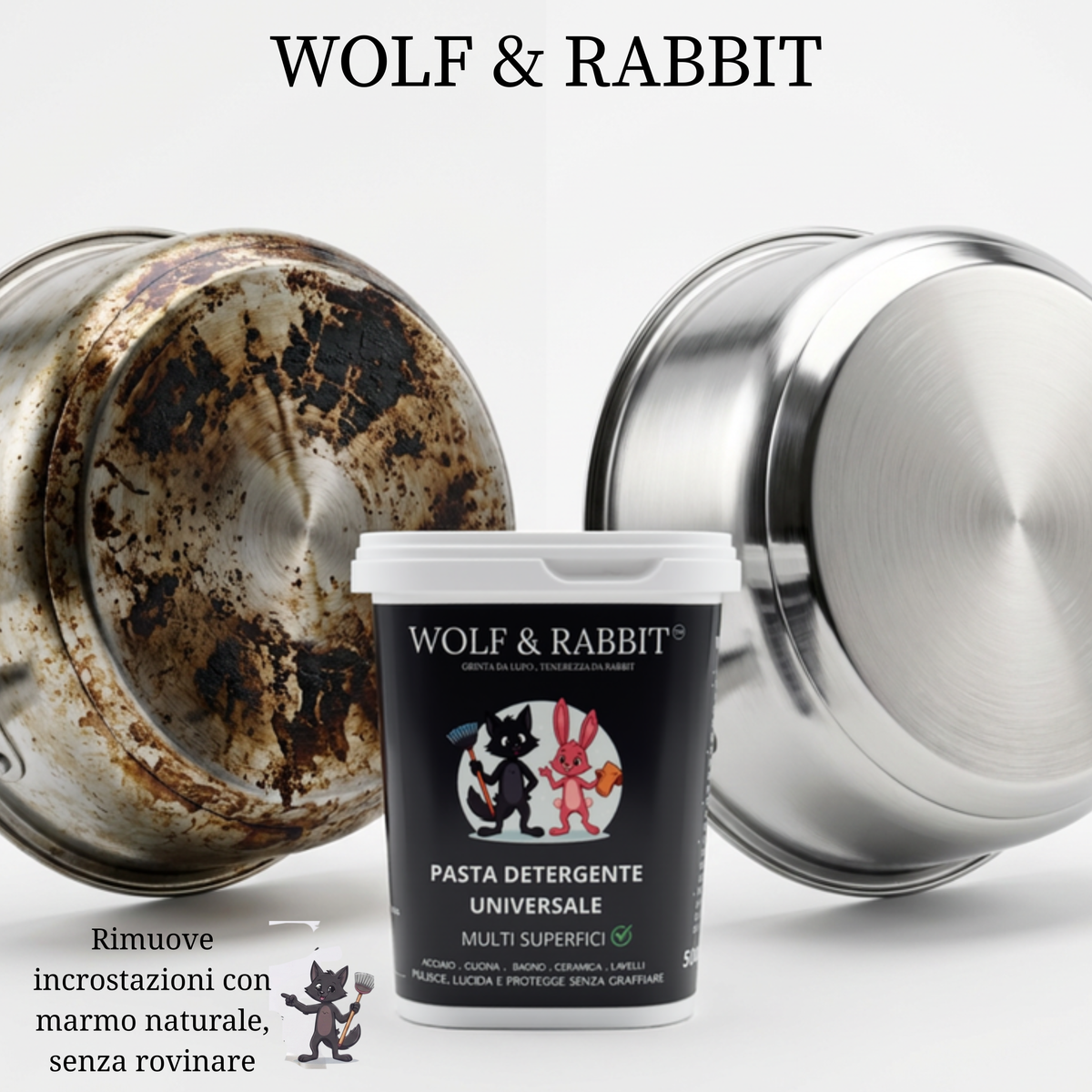 Wolf & Rabbit - Pasta Detergente Multiuso Professionale Naturale