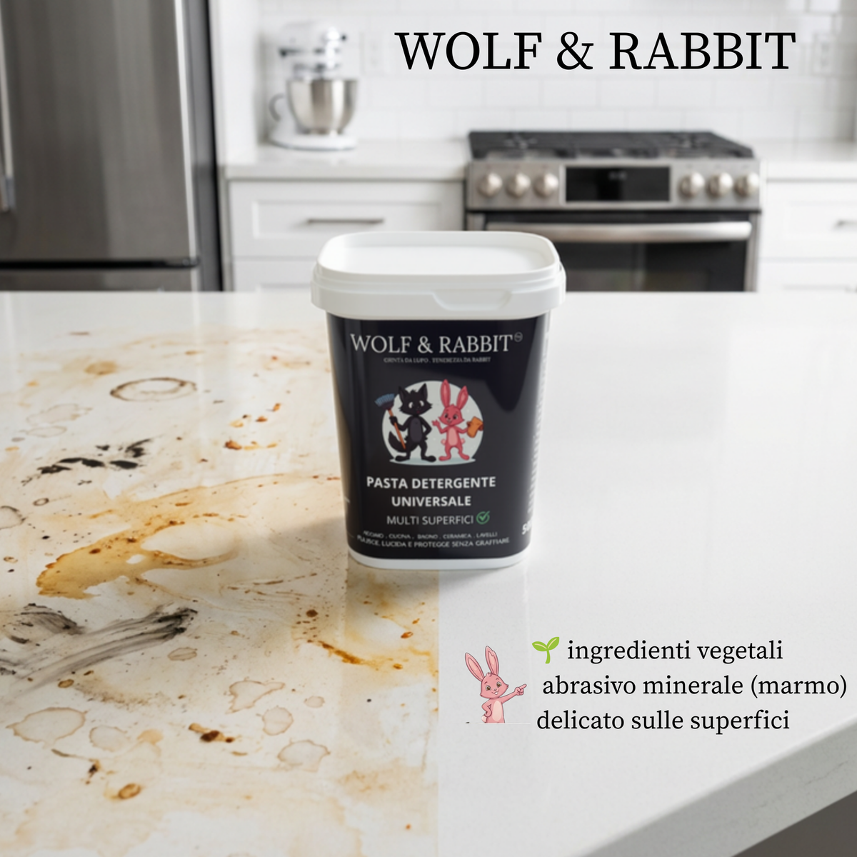 Wolf & Rabbit - Pasta Detergente Multiuso Professionale Naturale